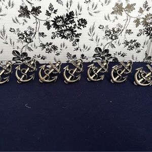 Set of Silver Anchor Furniture Knobs